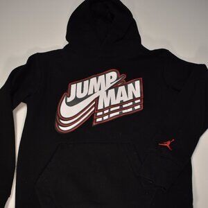 Nike Air Jordan Jumpman Fleece Pullover Hoodie Black/Red/White Youth Med (10/12)